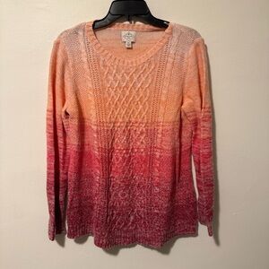 St. John’s Bay Sweater Ombré Woman’s Pink XL EUC